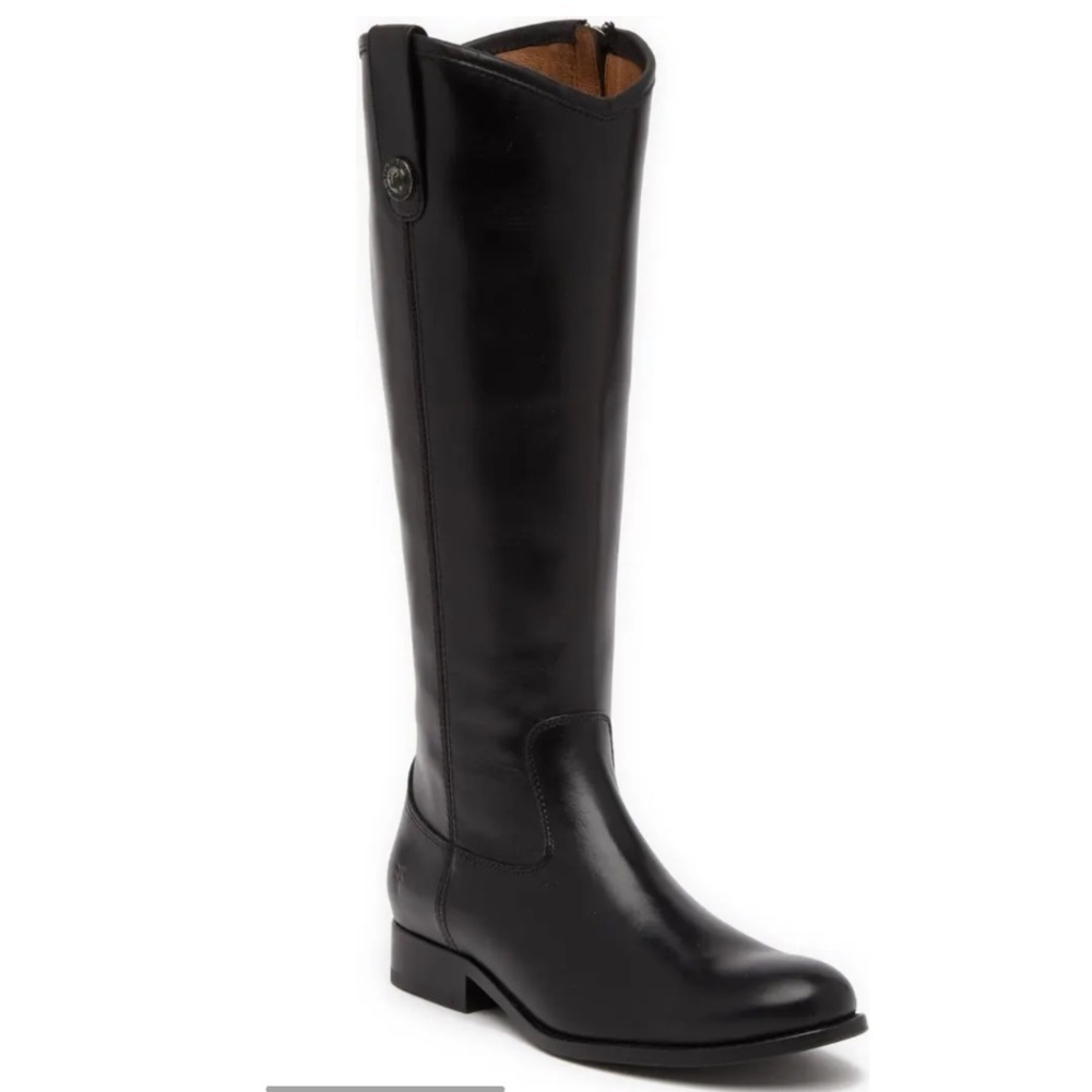 NEW WITH BOX FRYE Melissa Button Tab Knee High Boots In Black Sizes 6 and 6.5